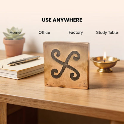Copper Spiral Block for Dosh Nivaran Remedies Products Items for Home & Office - plusvalueindia