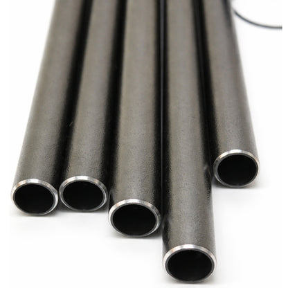Feng Shui Metal Wind Chime Five 5 Rods Pipes Windchime for Home Office Positive Energy for Balcony Bedroom Excellent Sound [30inch / 76cm, Black Colour]