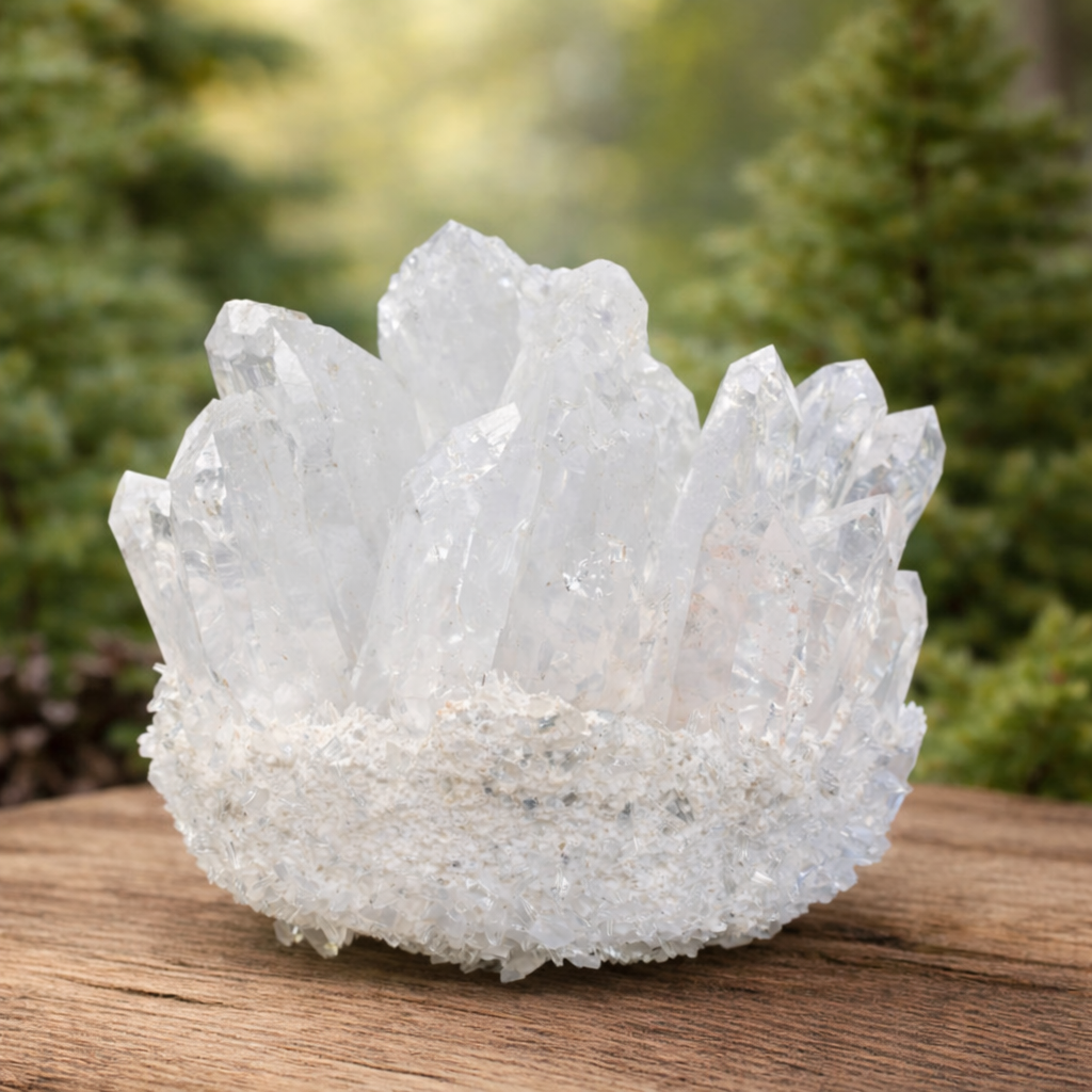 Clear Quartz Crystal Cluster Geode For Positive Energy, Vastu Defects