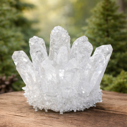 Clear Quartz Crystal Cluster Geode For Positive Energy, Vastu Defects