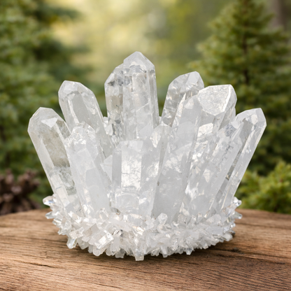 Clear Quartz Crystal Cluster Geode For Positive Energy, Vastu Defects