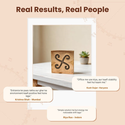 Copper Spiral Block for Dosh Nivaran Remedies Products Items for Home & Office - plusvalueindia