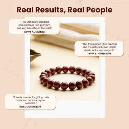Mahogany Obsidian Stones Bracelet - plusvalueindia