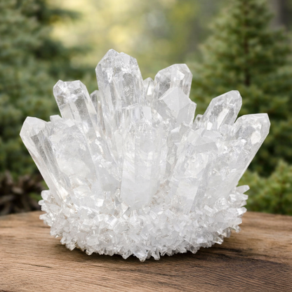 Clear Quartz Crystal Cluster Geode For Positive Energy, Vastu Defects