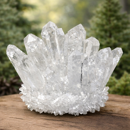 Clear Quartz Crystal Cluster Geode For Positive Energy, Vastu Defects