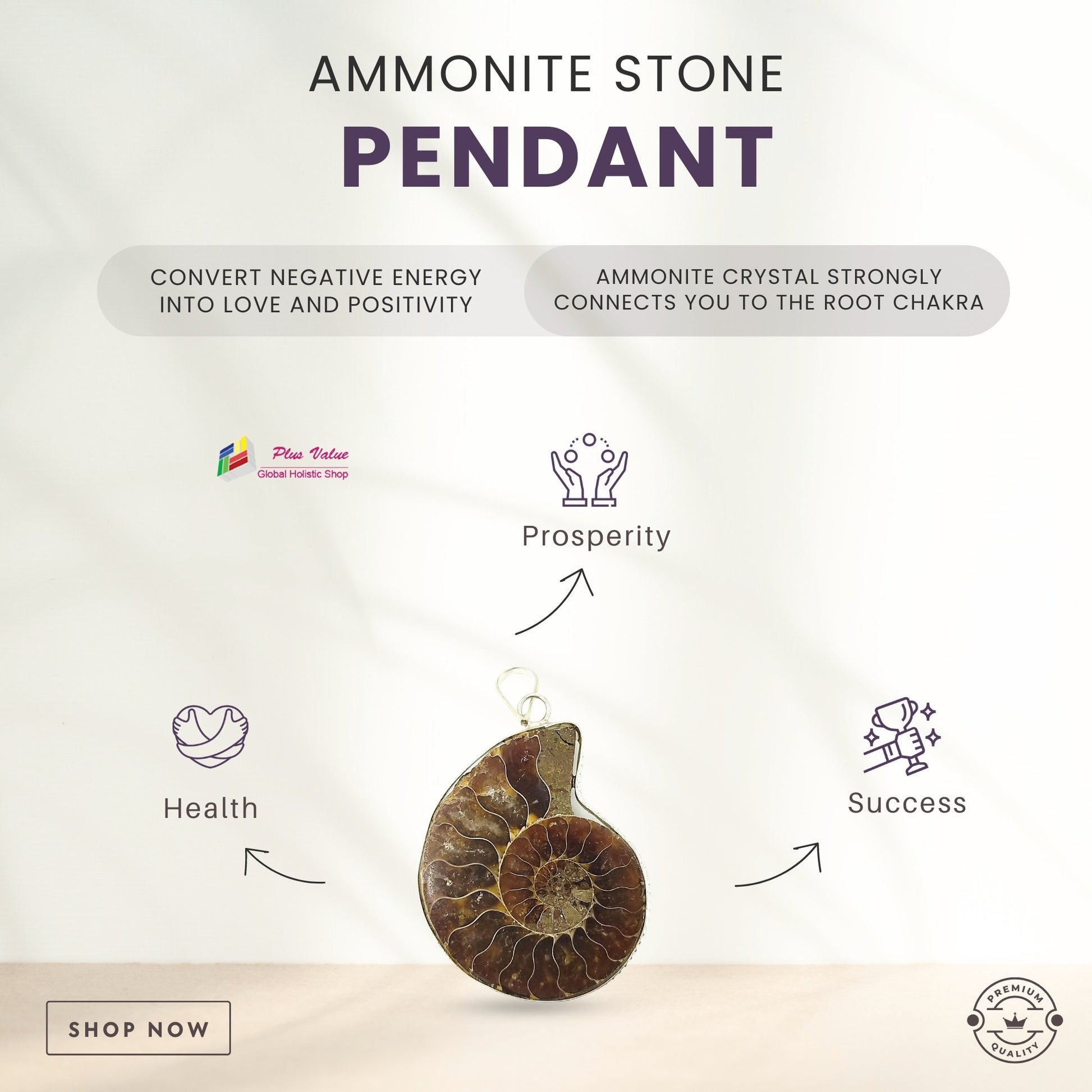 Ammonite-Stone-Pendant