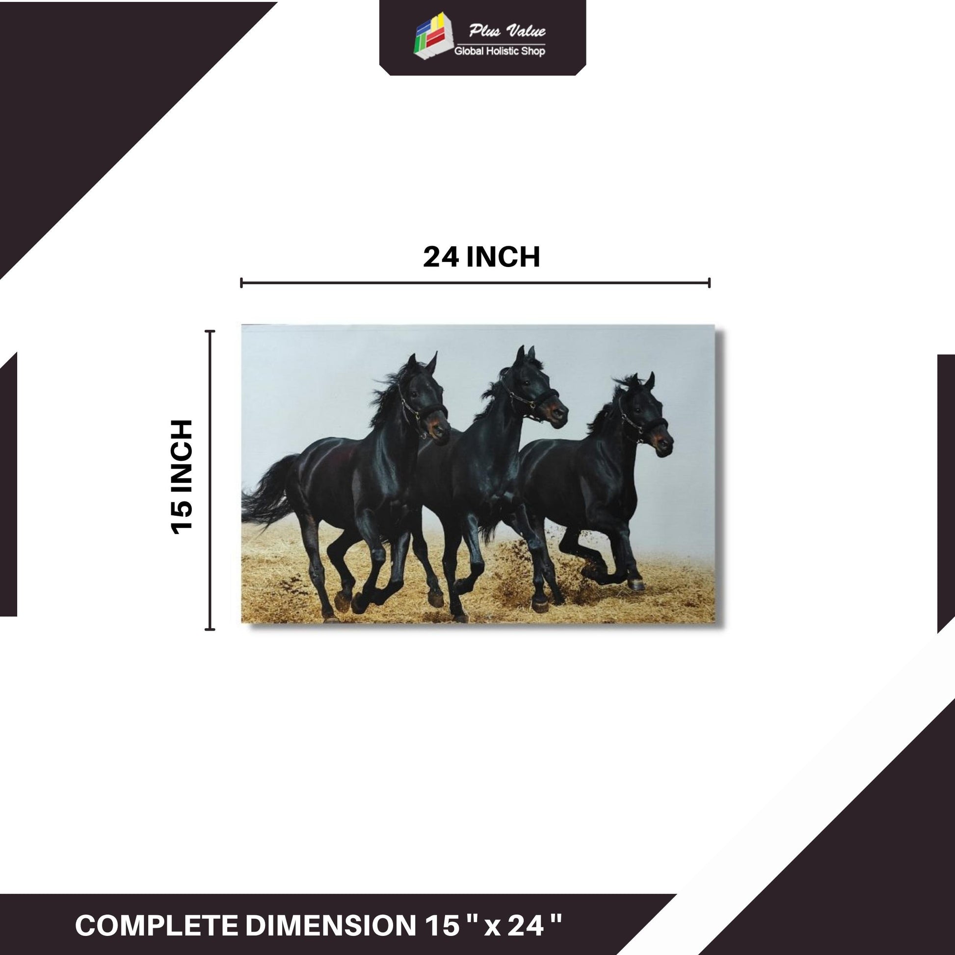 Beautiful-Running-Three-Black-Horses-Right-Side-Canvas-Print