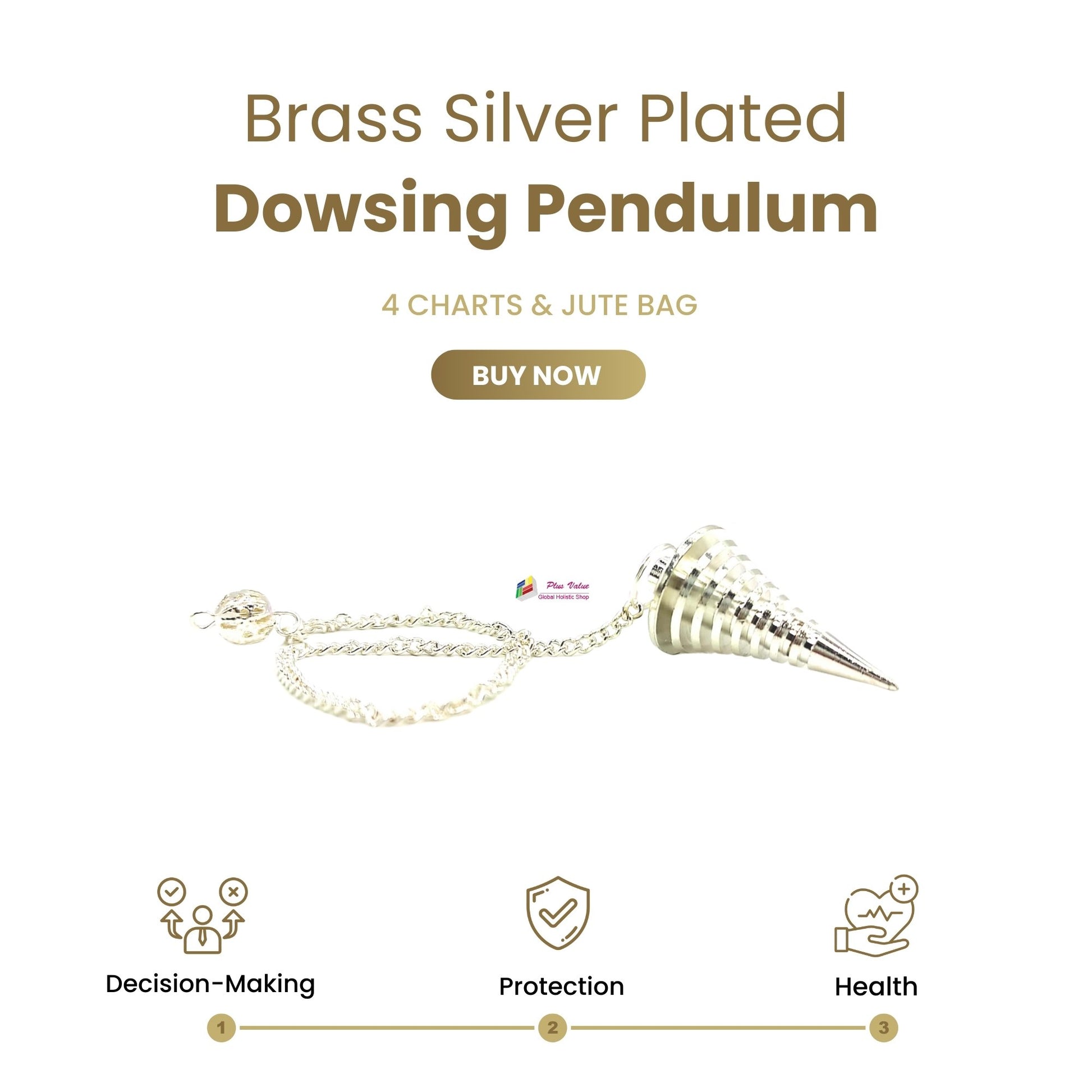 Brass-Dowsing-Pendulum-Silver-Plated