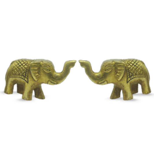 Beautiful Handicraft Home Decor Brass Elephant Pair for Vastu & Fengshui Item for Home