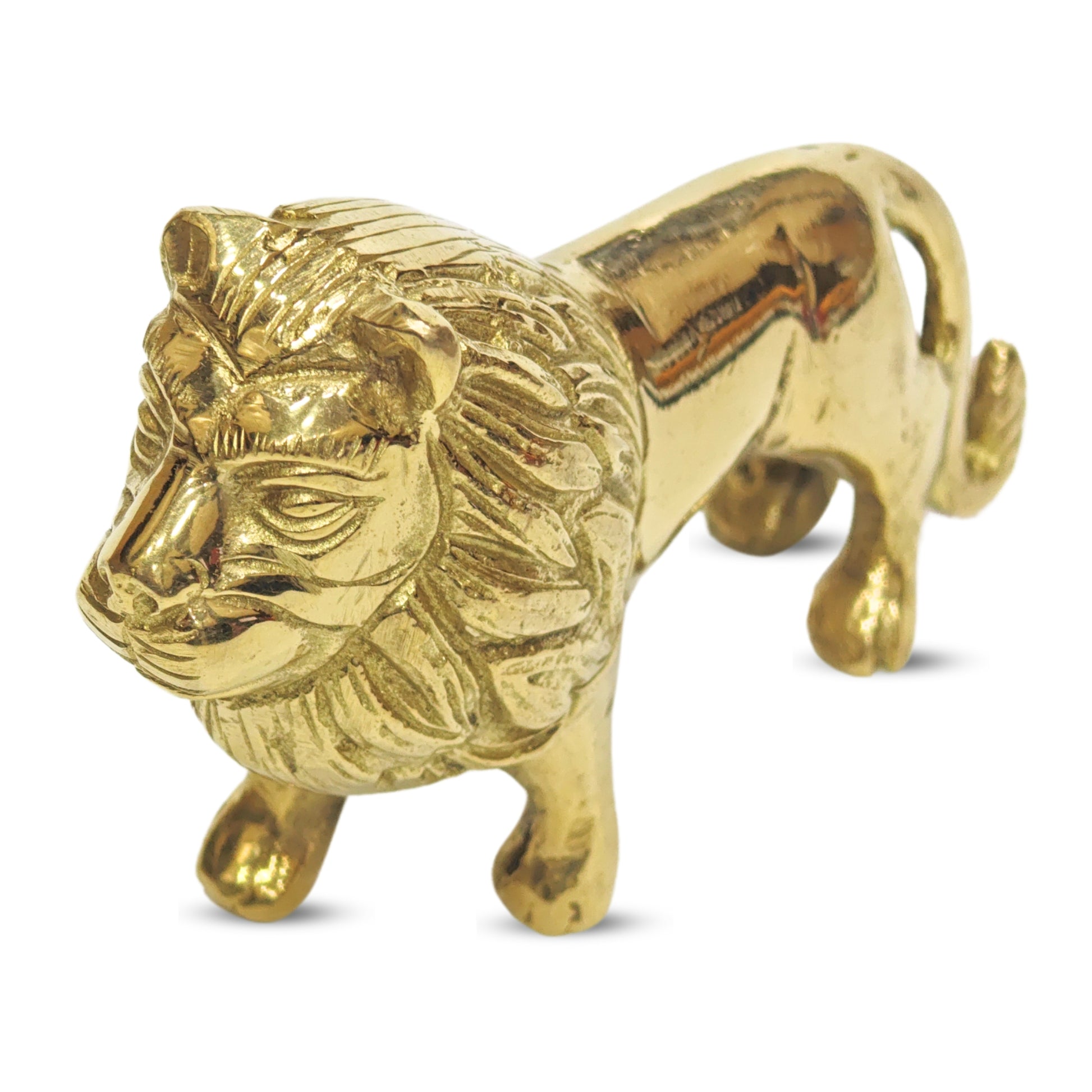 brass lion statue