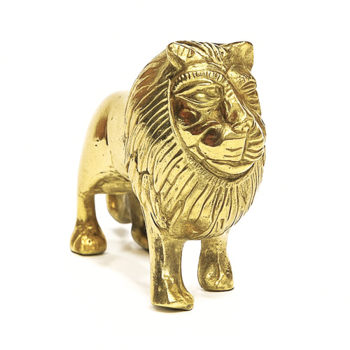 brass lion statue