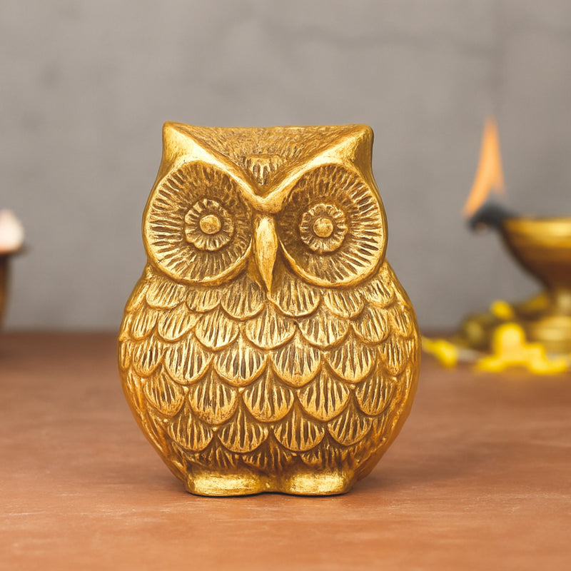 brass owl 3inch vastu fengshui
