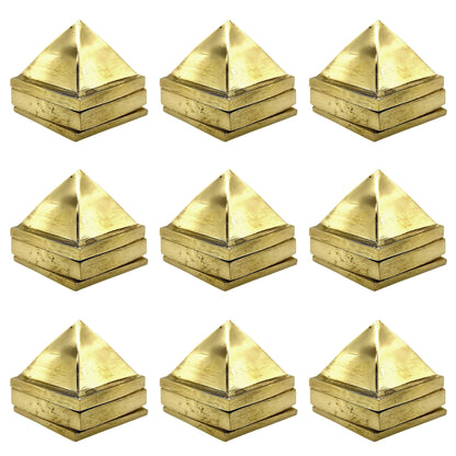 Brass Pyramid 1inch - Vastu RemediesFor North - West Entrance, Main Door, Kitchen, Toilet, Bedroom - plusvalueindia