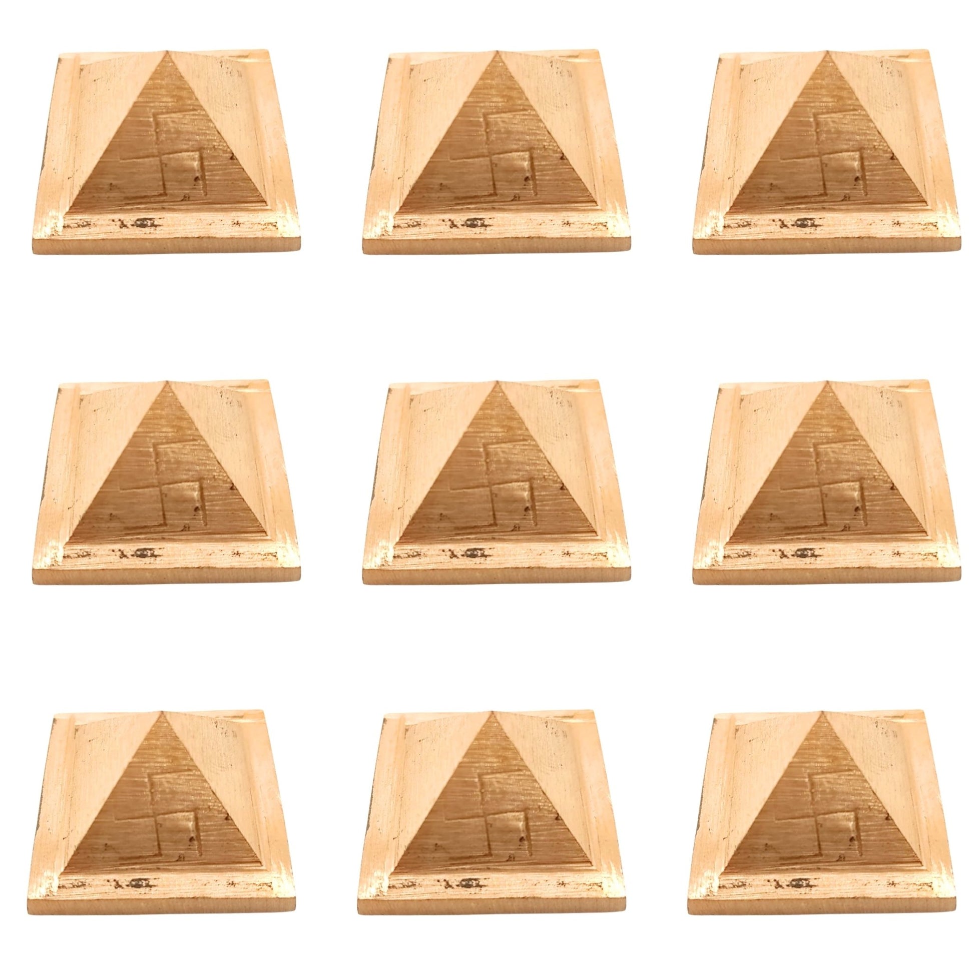 Copper Vastu Pyramid Set - 1inch for East or South East Main Door / Entrance Home Office Temple - plusvalueindia