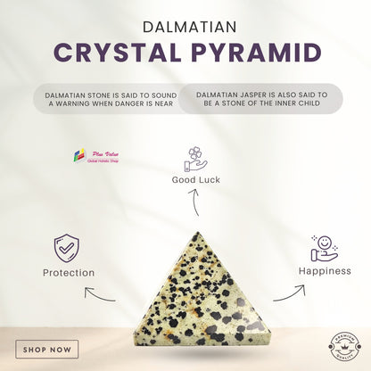 Dalmatian-Crystal-Pyramid- 2 inch