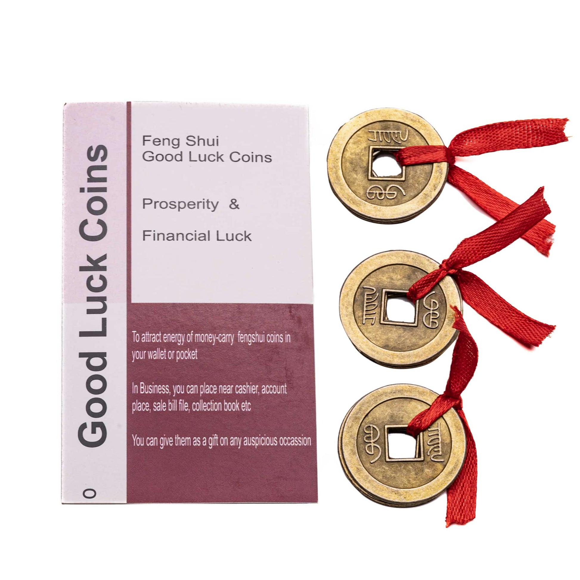 Feng Shui Good Luck Coins Brass 3 Set
