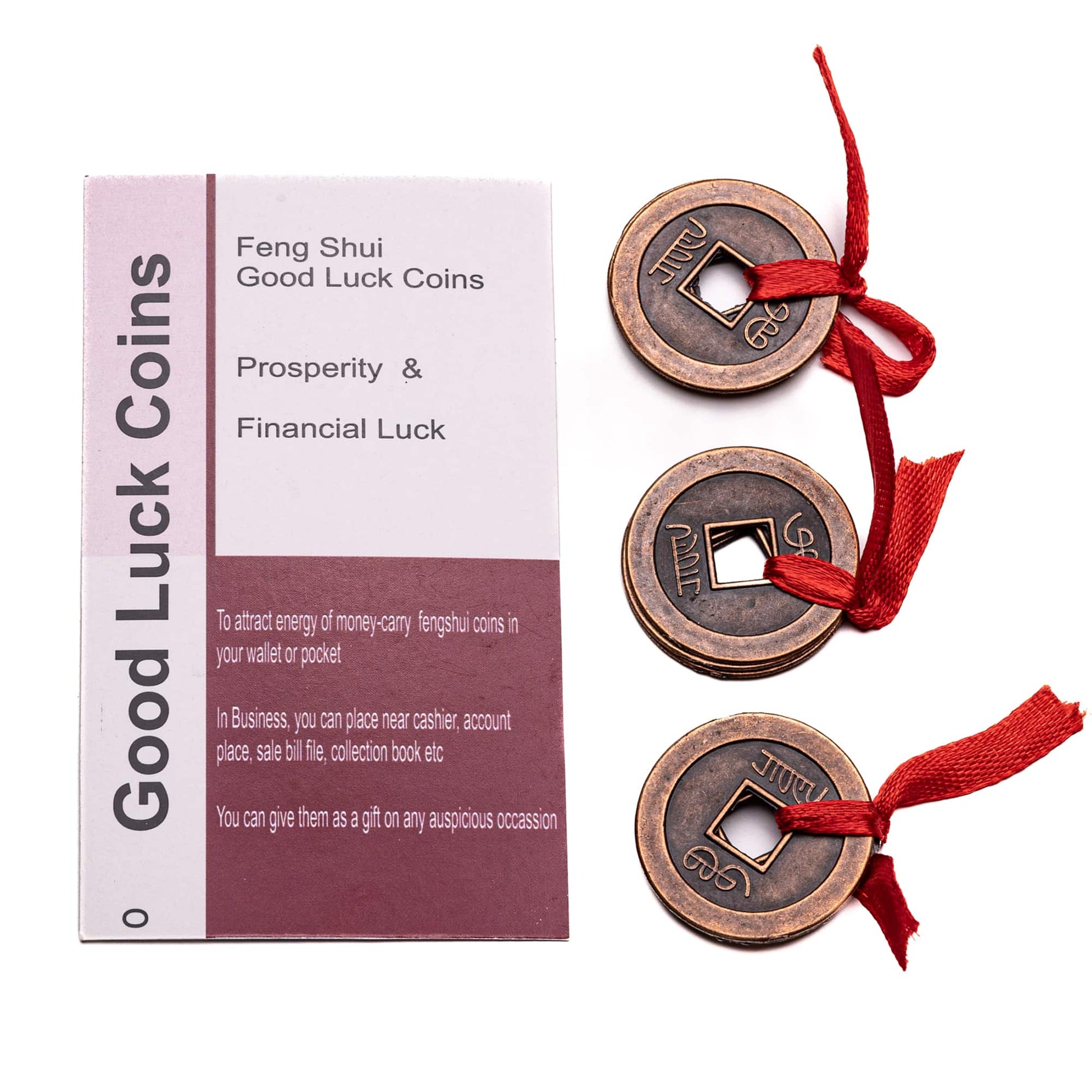 Feng Shui Good Luck Coins Copper 3 Set