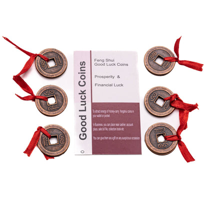 Feng Shui Good Luck Coins Copper 6 Set