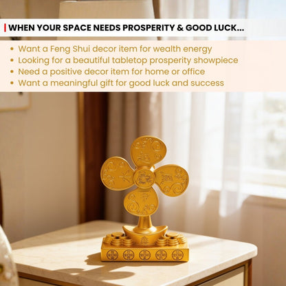 Feng Shui Money Tree Windmill Showpiece for Wealth & Good Luck - plusvalueindia