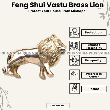 Feng Shui Vastu Brass Lion