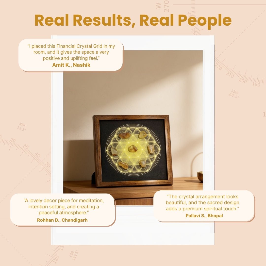 Vastu Financial Crystal Grid - Money Luck - plusvalueindia