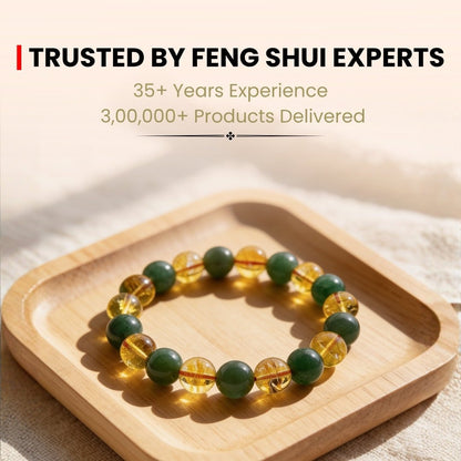 Combined Green Aventurine & Citrine Bracelet - plusvalueindia
