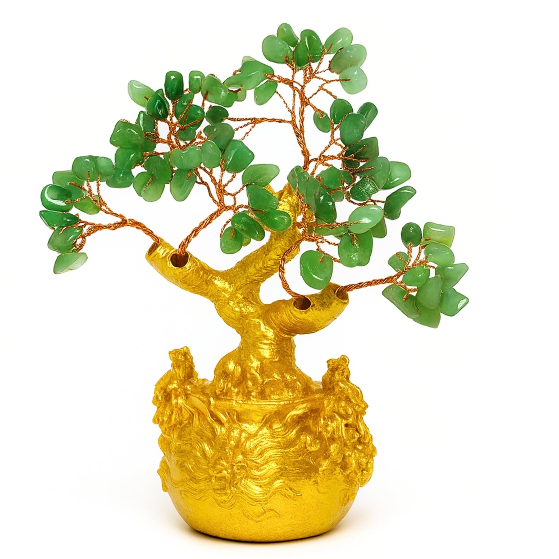 Green Aventurine Crystal Tree for Wealth & New Beginnings Handmade Feng Shui Money Tree for Positive Energy Healing Stone Showpiece for Home Decor & Vastu Gift - plusvalueindia