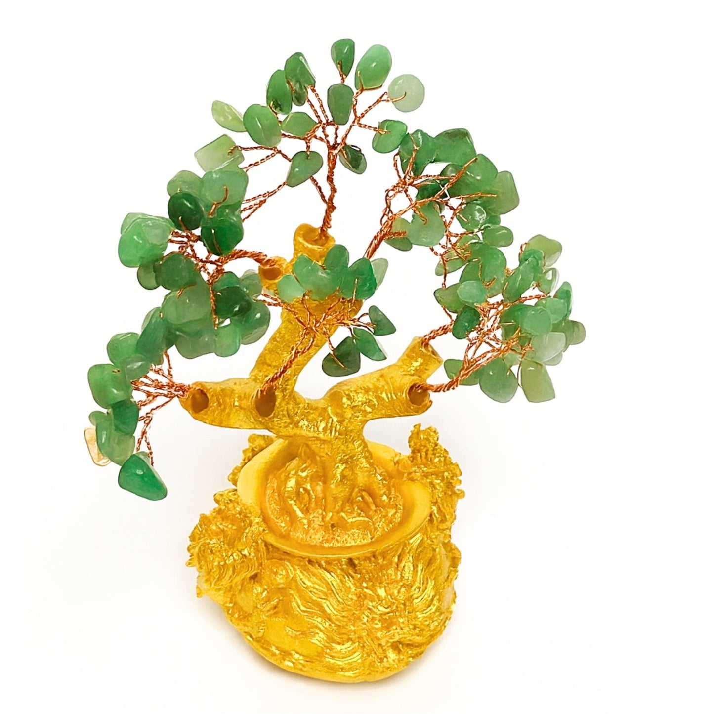 Green Aventurine Crystal Tree for Wealth & New Beginnings Handmade Feng Shui Money Tree for Positive Energy Healing Stone Showpiece for Home Decor & Vastu Gift - plusvalueindia