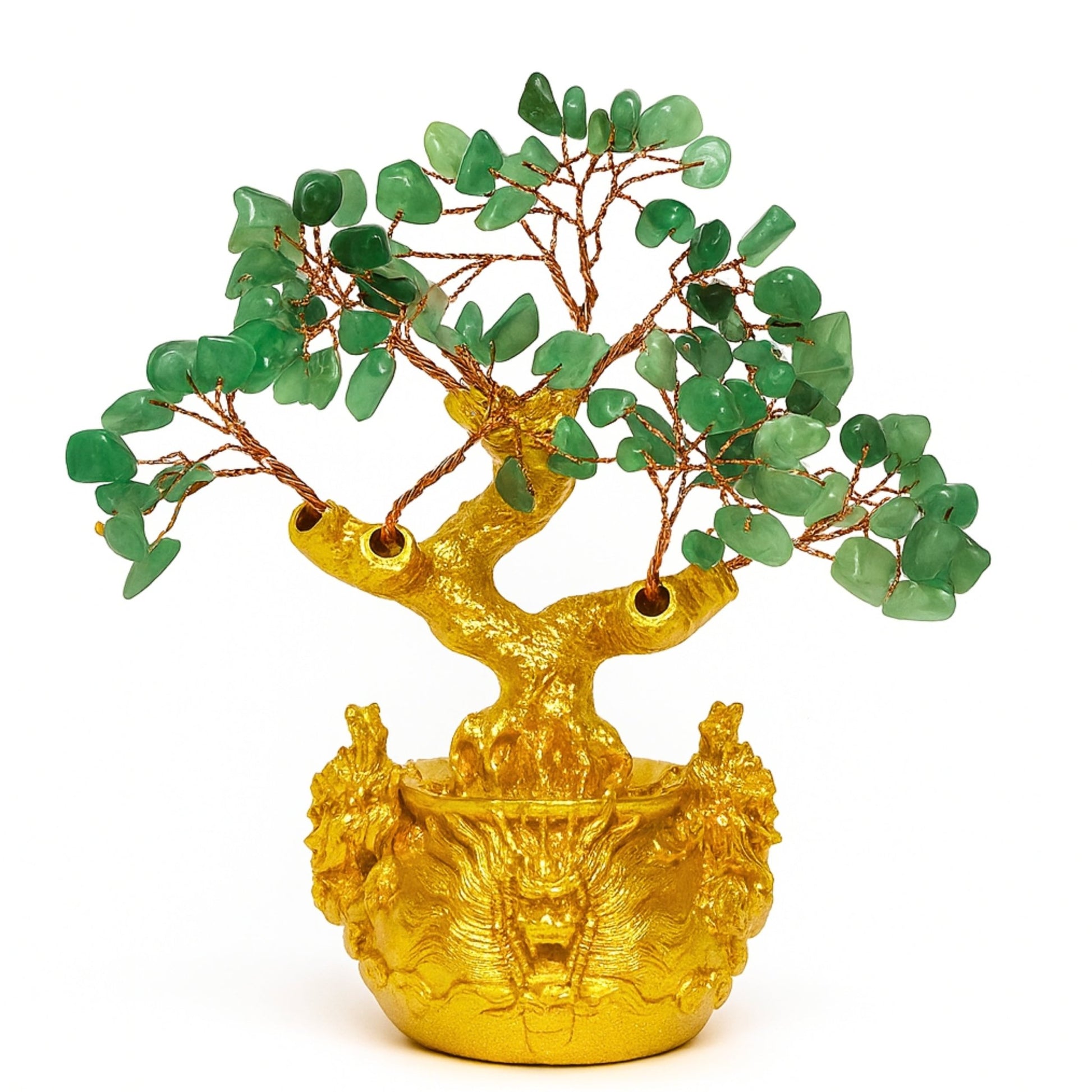 Green Aventurine Crystal Tree for Wealth & New Beginnings Handmade Feng Shui Money Tree for Positive Energy Healing Stone Showpiece for Home Decor & Vastu Gift - plusvalueindia