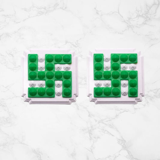 Green-Swastik-Pyramid-2.5inch-Pair