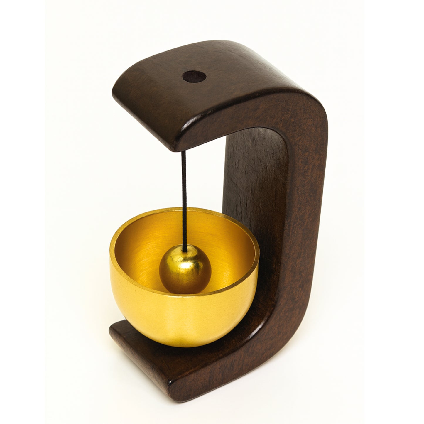 Wooden Magnetic Door Bell with Brass Chime Soft Dopamine Sound for Calm Home Entrance Cute Vintage Doorbell for Shop Door, Fridge, Kitchen & Housewarming Gift