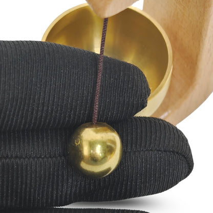 Wooden Magnetic Door Bell with Brass Chime Soft Dopamine Sound for Calm Home Entrance Cute Vintage Doorbell for Shop Door, Fridge, Kitchen & Housewarming Gift