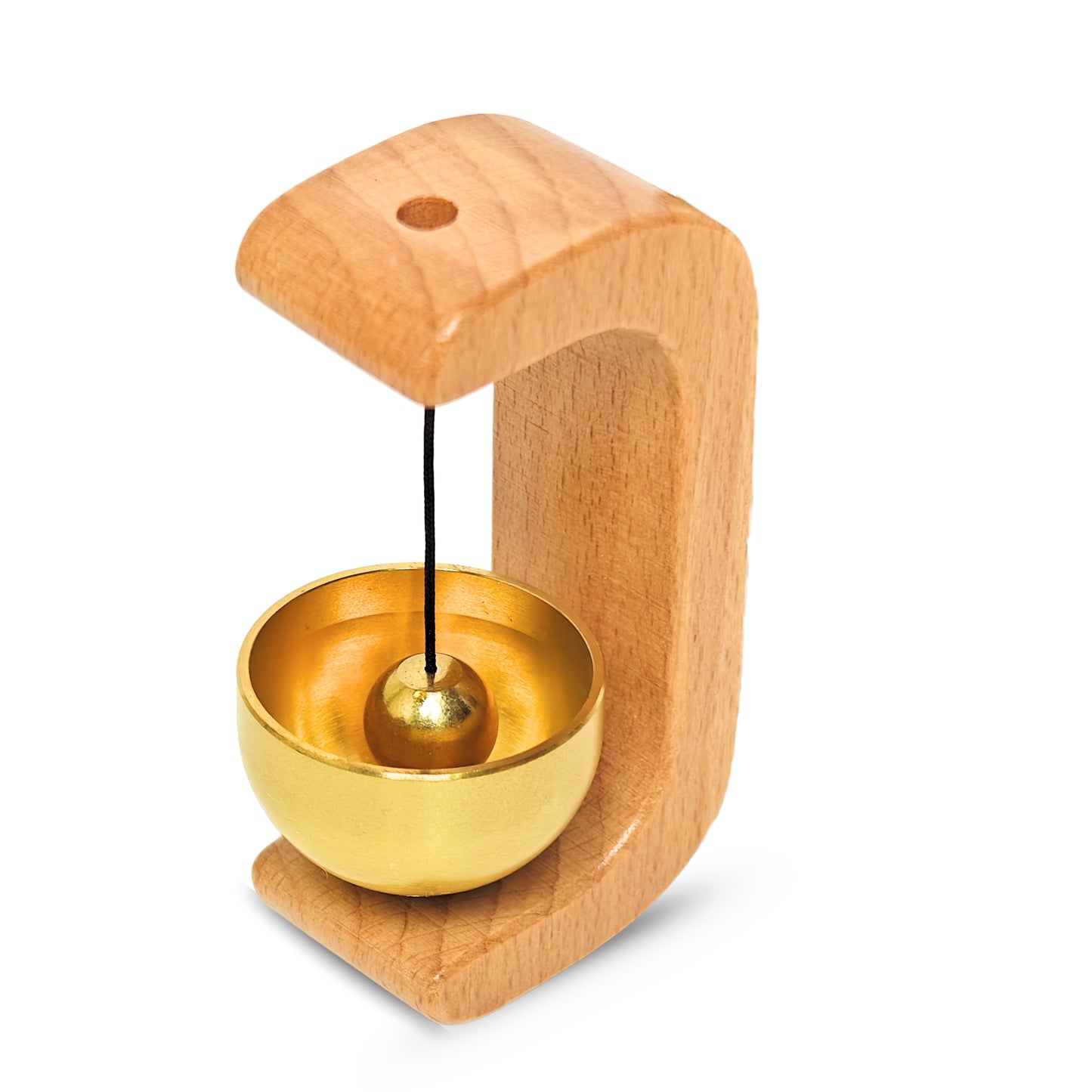 Wooden Magnetic Door Bell with Brass Chime Soft Dopamine Sound for Calm Home Entrance Cute Vintage Doorbell for Shop Door, Fridge, Kitchen & Housewarming Gift