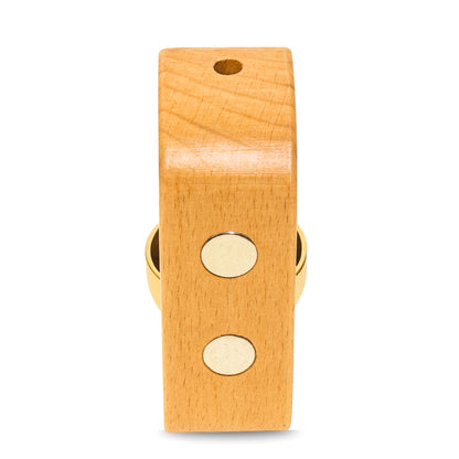 Wooden Magnetic Door Bell with Brass Chime Soft Dopamine Sound for Calm Home Entrance Cute Vintage Doorbell for Shop Door, Fridge, Kitchen & Housewarming Gift