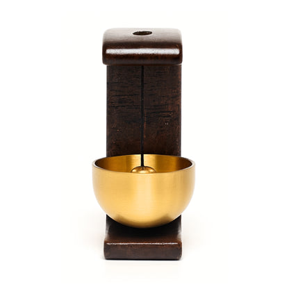 Wooden Magnetic Door Bell with Brass Chime Soft Dopamine Sound for Calm Home Entrance Cute Vintage Doorbell for Shop Door, Fridge, Kitchen & Housewarming Gift