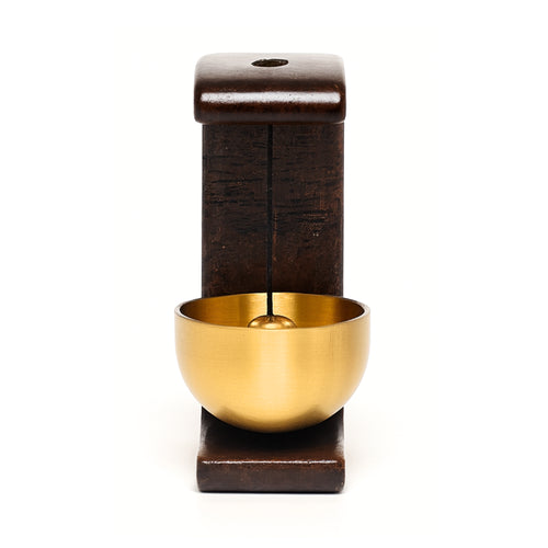 Wooden Magnetic Door Bell with Brass Chime Soft Dopamine Sound for Calm Home Entrance Cute Vintage Doorbell for Shop Door, Fridge, Kitchen & Housewarming Gift