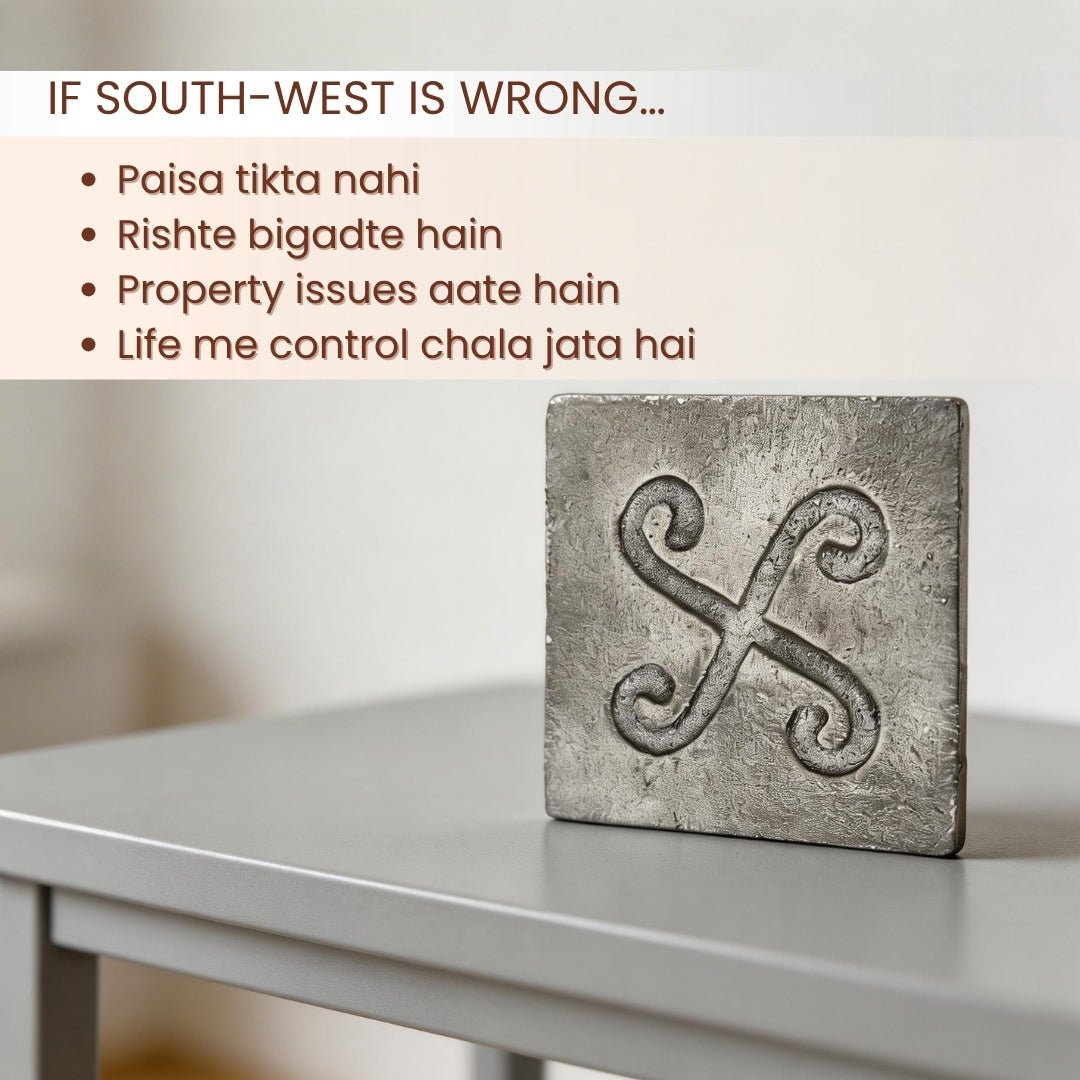 Lead Spiral Block Swastika Vastu Remedies for South-West Dosha - plusvalueindia