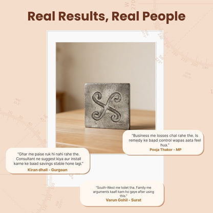 Lead Spiral Block Swastika Vastu Remedies for South-West Dosha - plusvalueindia