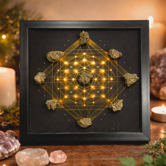 Master Crystal Grid – Manifest Wealth, Success, and Harmony with the Power of Sacred Geometry