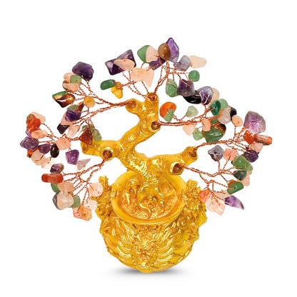 Multicolor Crystal Tree for Positive Energy & Good Luck Multicolor Healing Gemstone Money Tree Feng Shui Showpiece for Home Decor, Meditation & Vastu Gift - plusvalueindia
