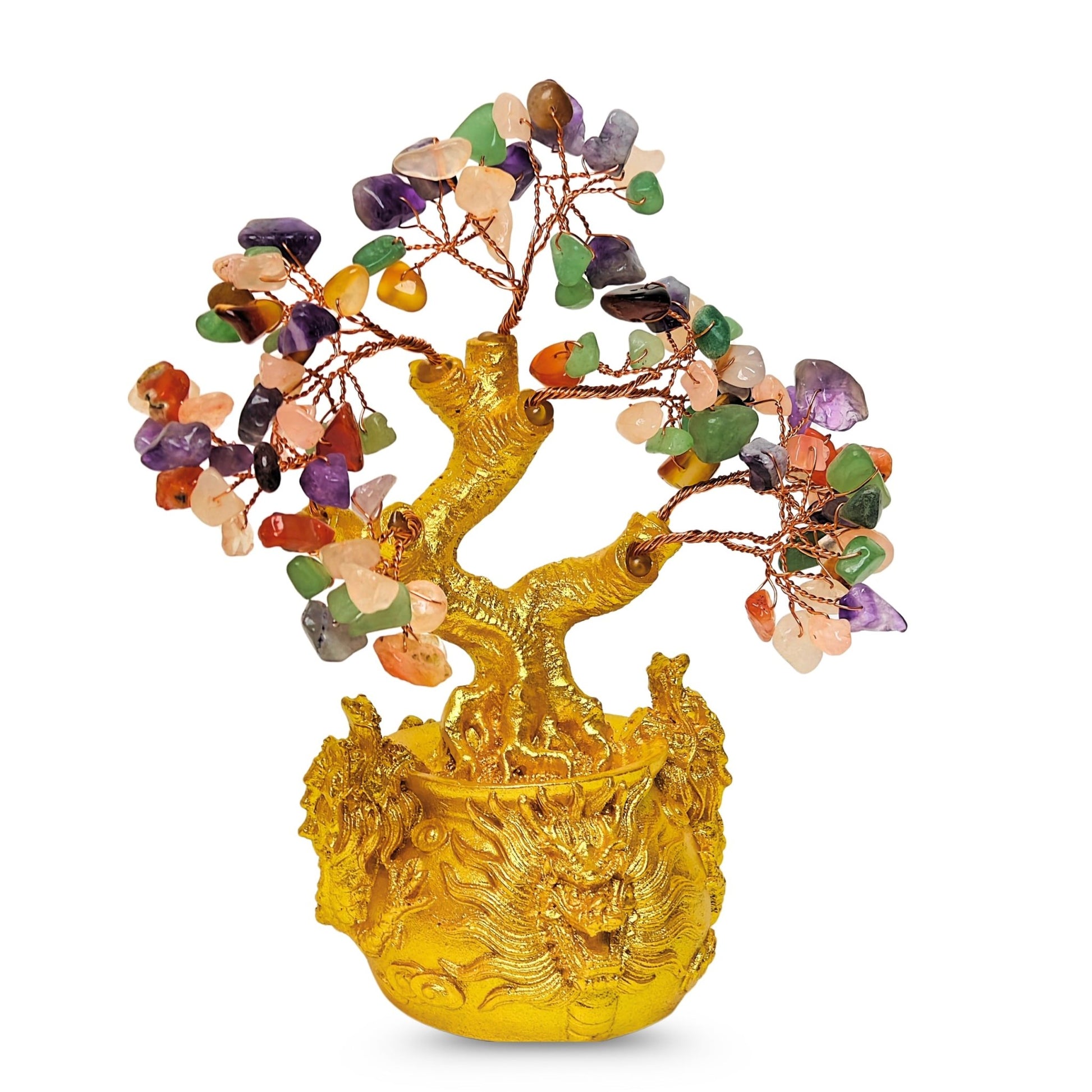 Multicolor Crystal Tree for Positive Energy & Good Luck Multicolor Healing Gemstone Money Tree Feng Shui Showpiece for Home Decor, Meditation & Vastu Gift - plusvalueindia