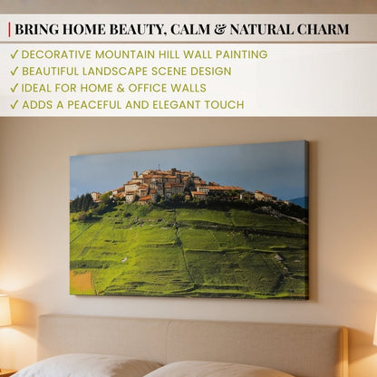 Mountain Hill Painting - Vastu & Feng Shui Canvas Paintings for Home & Office Decor (24 x 19 inches) - plusvalueindia