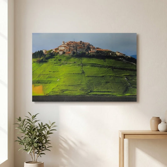 Mountain Hill Painting - Vastu & Feng Shui Canvas Paintings for Home & Office Decor (24 x 19 inches) - plusvalueindia
