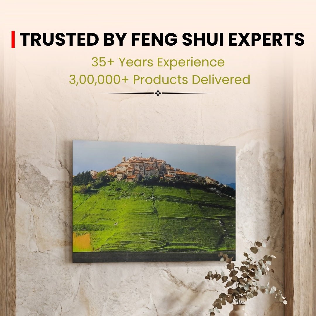 Mountain Hill Painting - Vastu & Feng Shui Canvas Paintings for Home & Office Decor (24 x 19 inches) - plusvalueindia