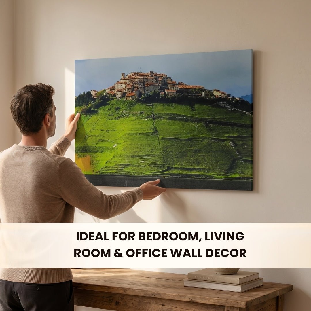 Mountain Hill Painting - Vastu & Feng Shui Canvas Paintings for Home & Office Decor (24 x 19 inches) - plusvalueindia