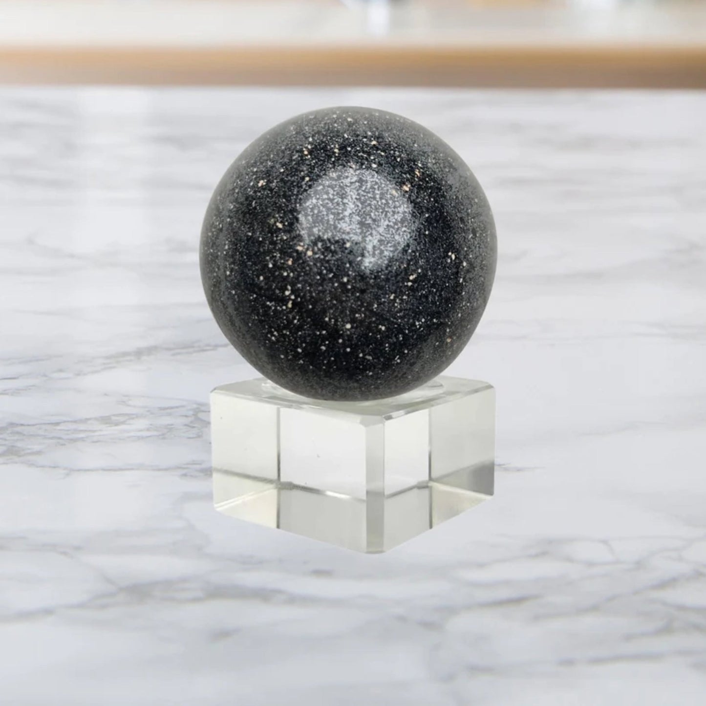 Natural Rare Hematite Crystal Quartz Polished Ball Sphere - plusvalueindia