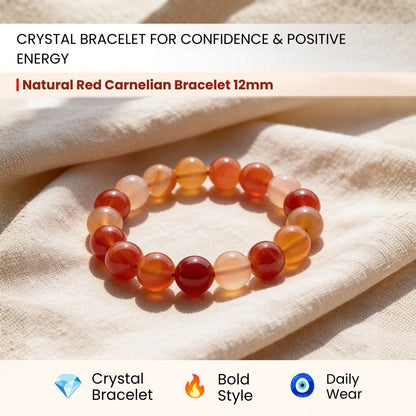 Natural Carnelian Bracelet For Men & Women - plusvalueindia