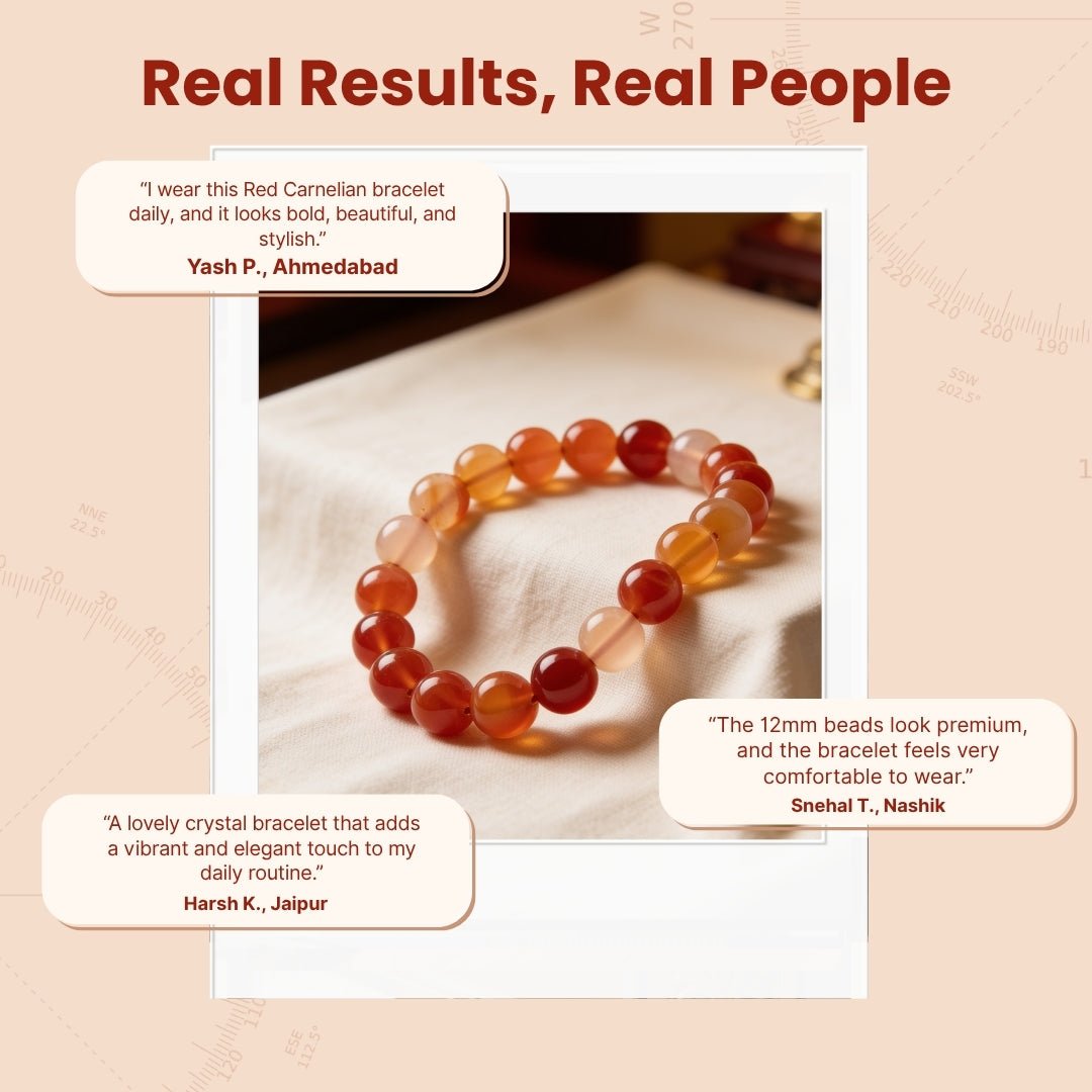 Natural Carnelian Bracelet For Men & Women - plusvalueindia