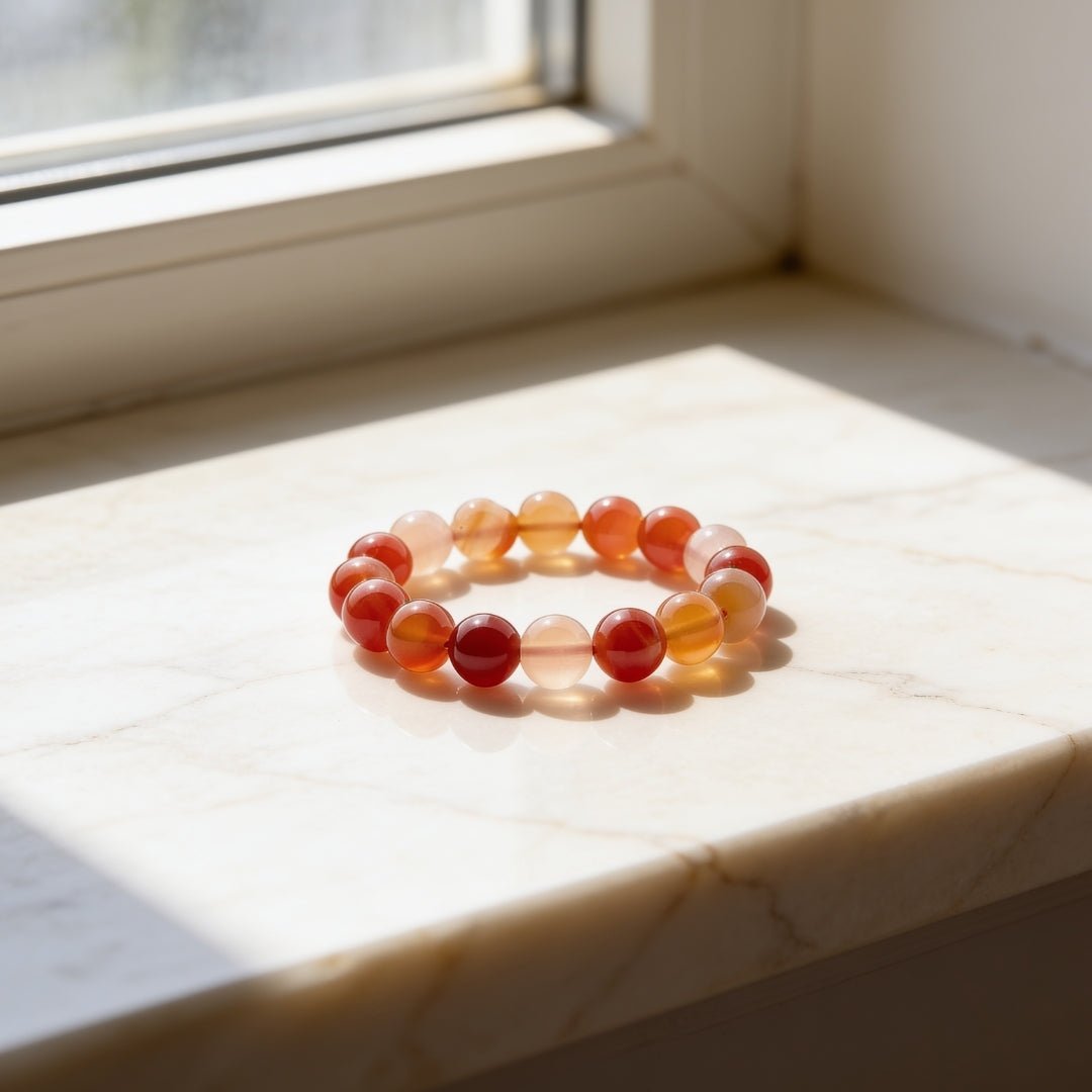 Natural Carnelian Bracelet For Men & Women - plusvalueindia