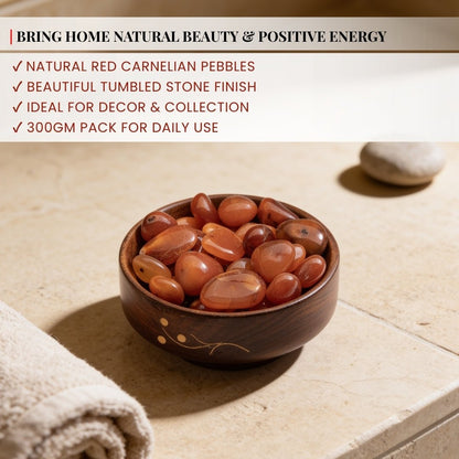 Natural Red Carnelian Crystal Pebbles Tumbled Stones for Vastu Fengshui Aura Chakra Reiki Healing - plusvalueindia